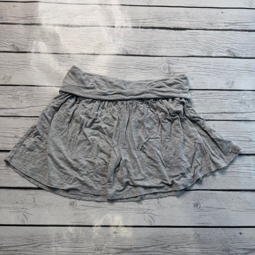 No Boundaries Grey Flowy Skirt Built-In Shorts